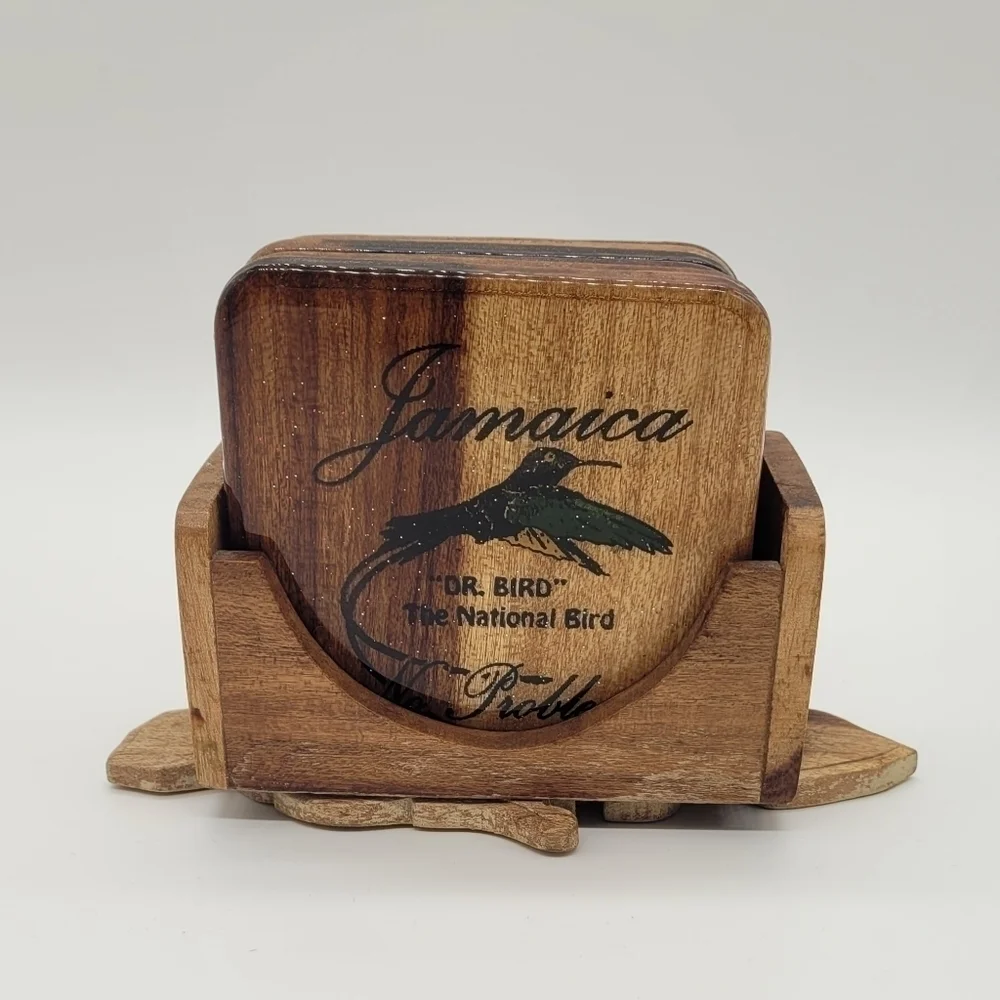 Jamaica Wooden Handmade Coasters set of 6​​​